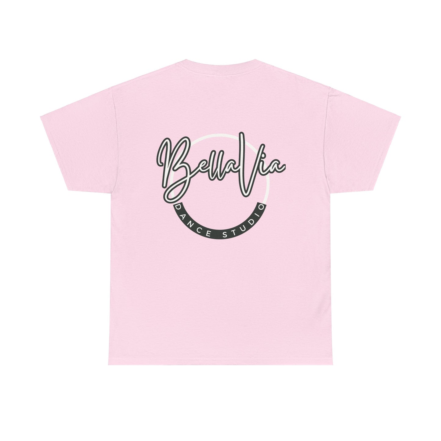 BellaVia - Unisex Cotton Tee (Front Logo, Back Design)