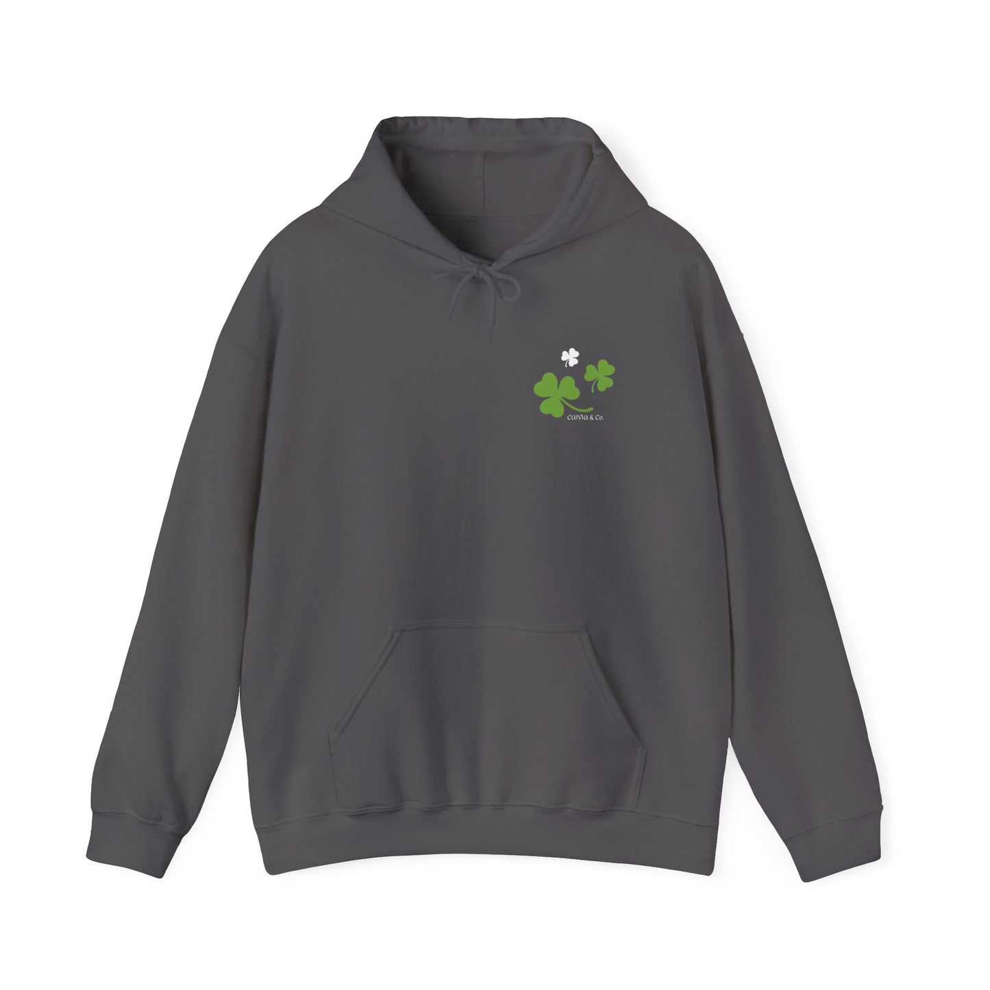 St. Patricks Day - Unisex Hooded Sweatshirt - (Front Logo, Back Design)