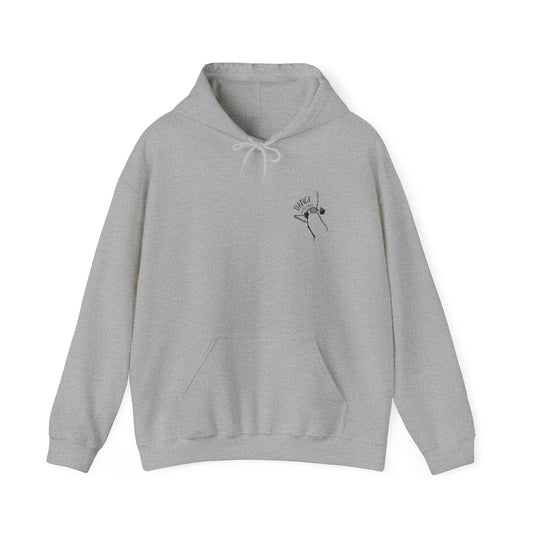 DE - Unisex Hooded Sweatshirt - Front Logo, Back Design