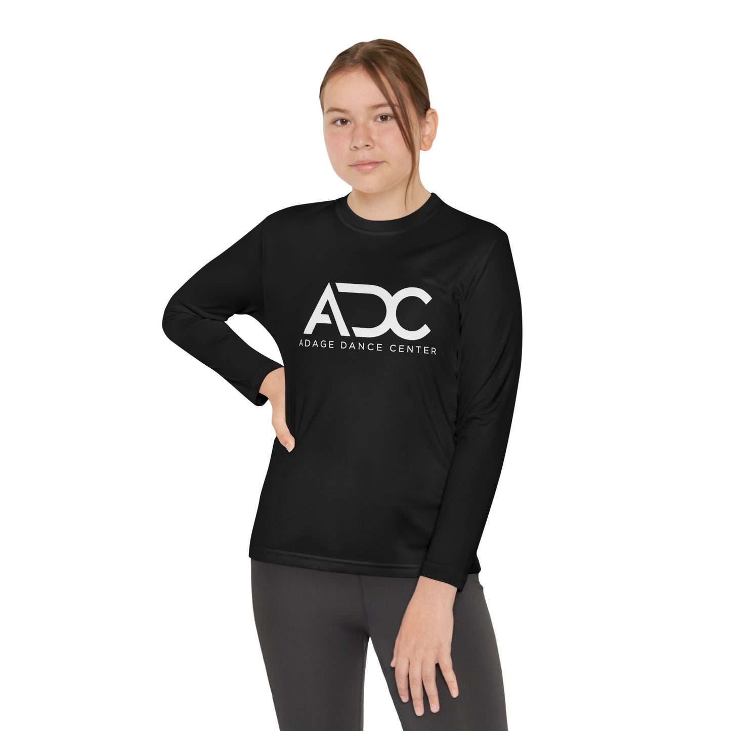 Adage Dance Center: Youth Long Sleeve Tee (Front Logo)