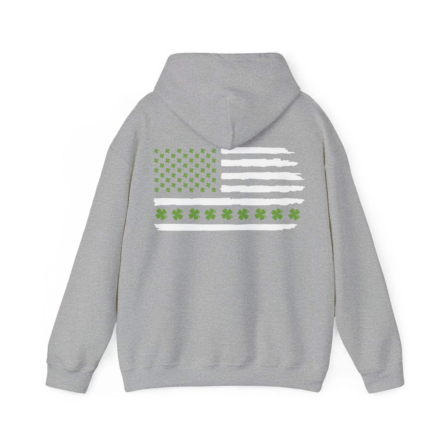 St. Patricks Day - Unisex Hooded Sweatshirt - (Front Logo, Back Design)