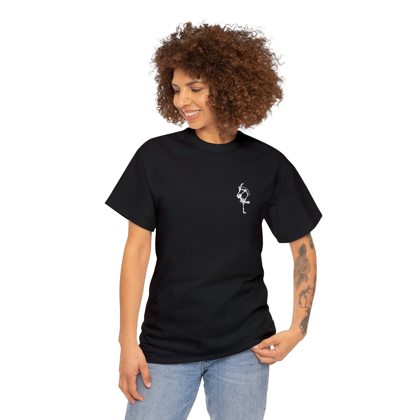 DE - Unisex Cotton Tee - Front Logo, Back Design