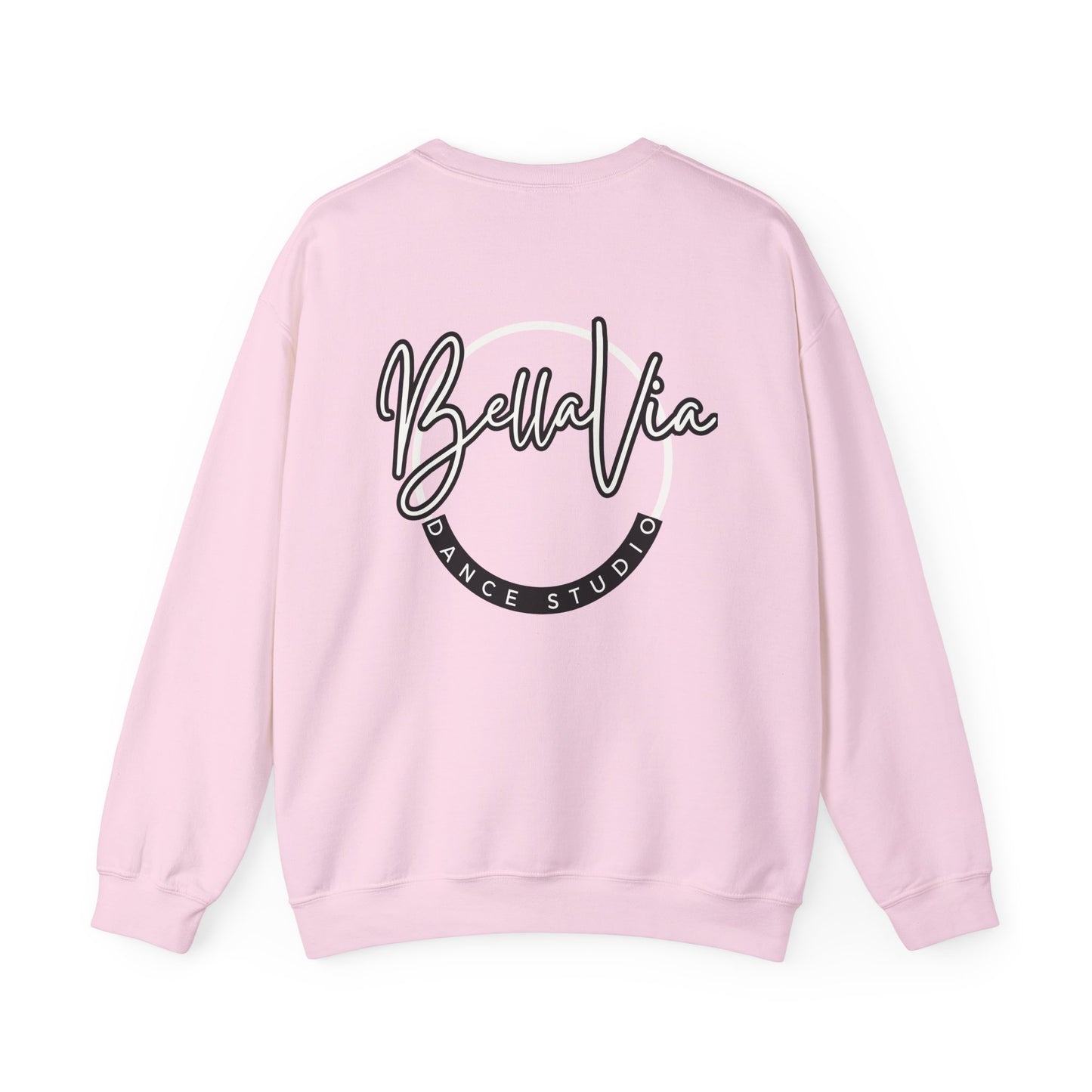 BellaVia - Unisex Crewneck Sweatshirt (Front Logo, Back Design)