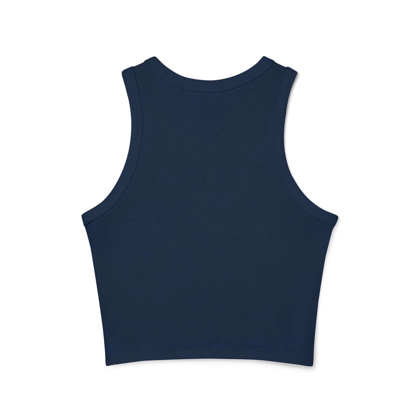 One Degree Hotter Micro Rib Racer Tank Top — "That doesn’t align with my archetype" Minimal Graphic Crop Tank