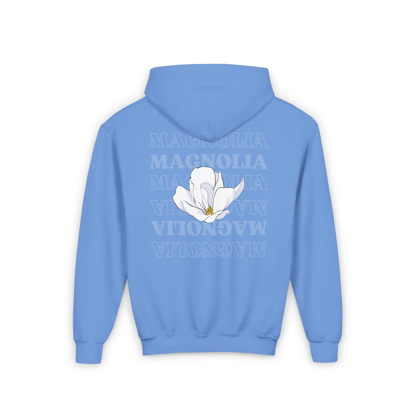 MDA - Youth Hooded Sweatshirt (Front Flower, Back Design)