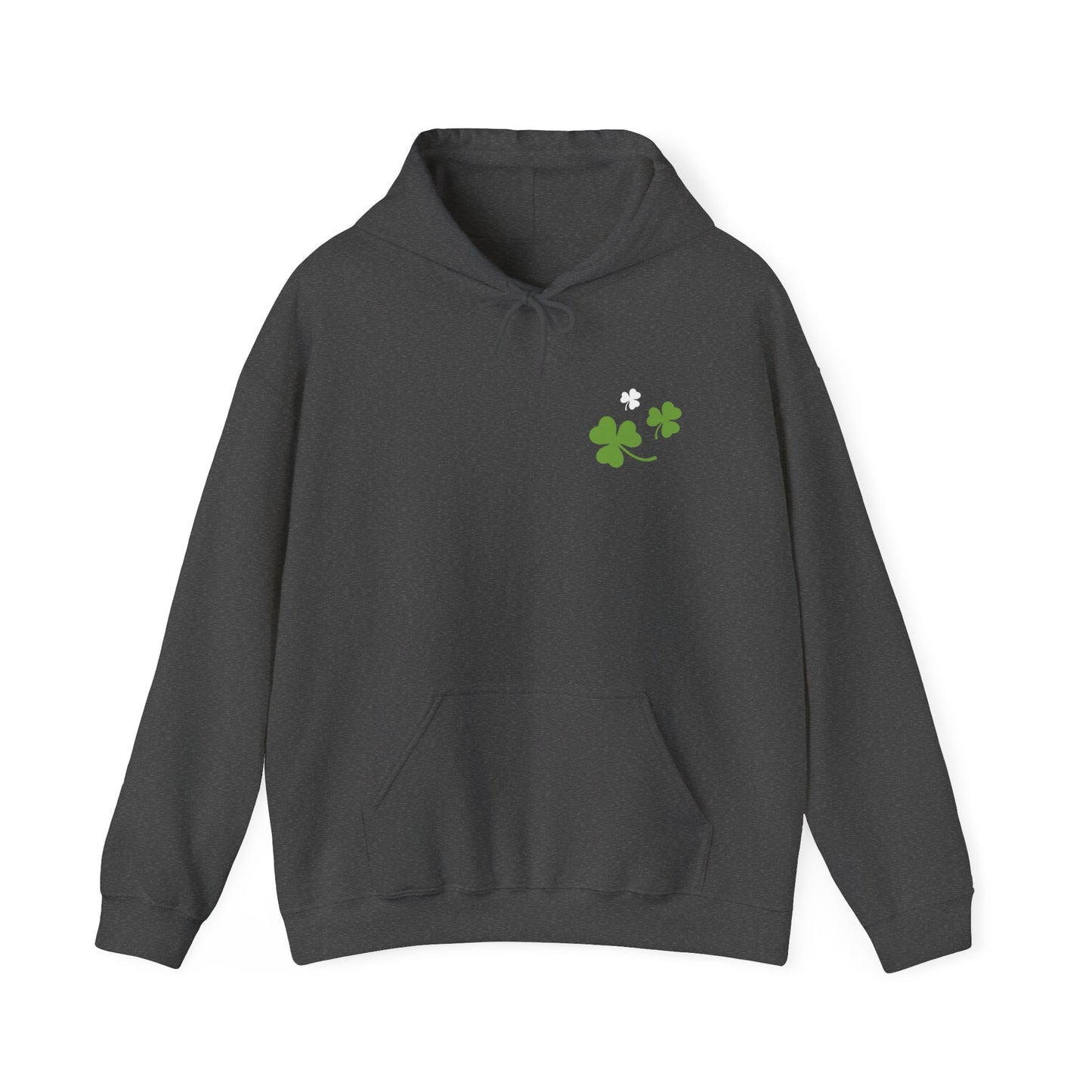 St. Patrick's Day - (RUNS SMALL) Unisex Hooded Sweatshirt - Front Logo, Back Design