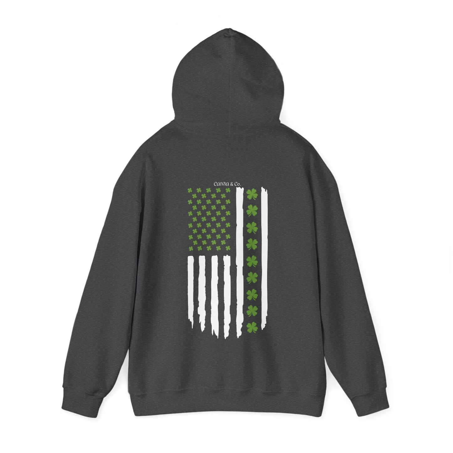 St. Patrick's Day - (RUNS SMALL) Unisex Hooded Sweatshirt - Front Logo, Back Design