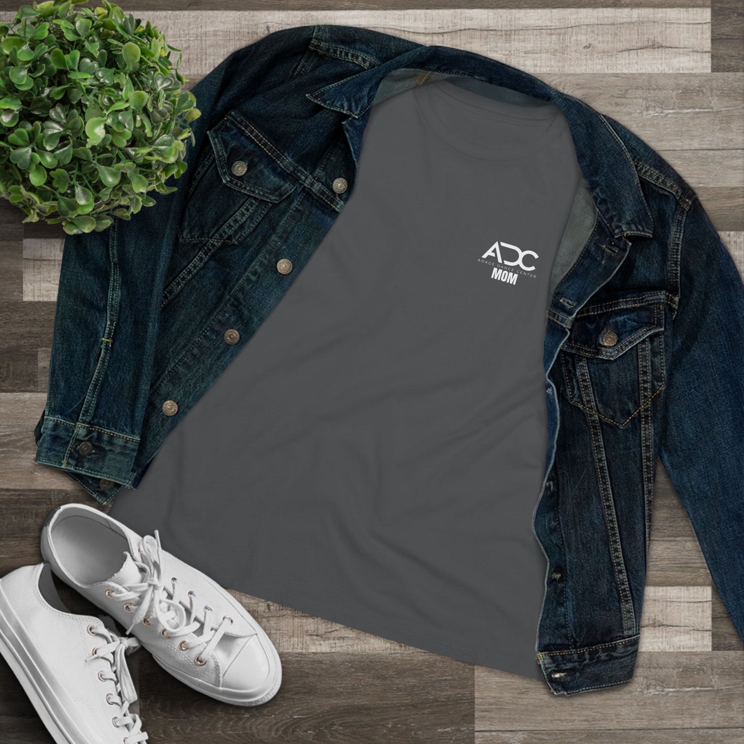 Adage Dance Center: Bella+Canvas Dance Mom Cotton Tee (Front Logo, Back Logo)