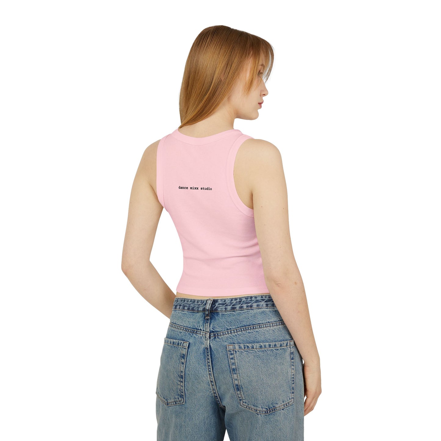 Mixx Summer - Women's Micro Rib Racer Tank Top (Front Design, Back Studio)