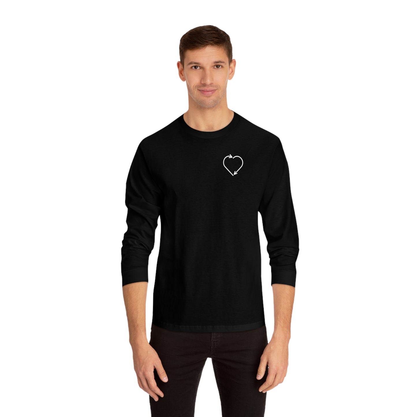 HUMAN BEING - Unisex Classic Long Sleeve T-Shirt - (Front Logo, Back Design)