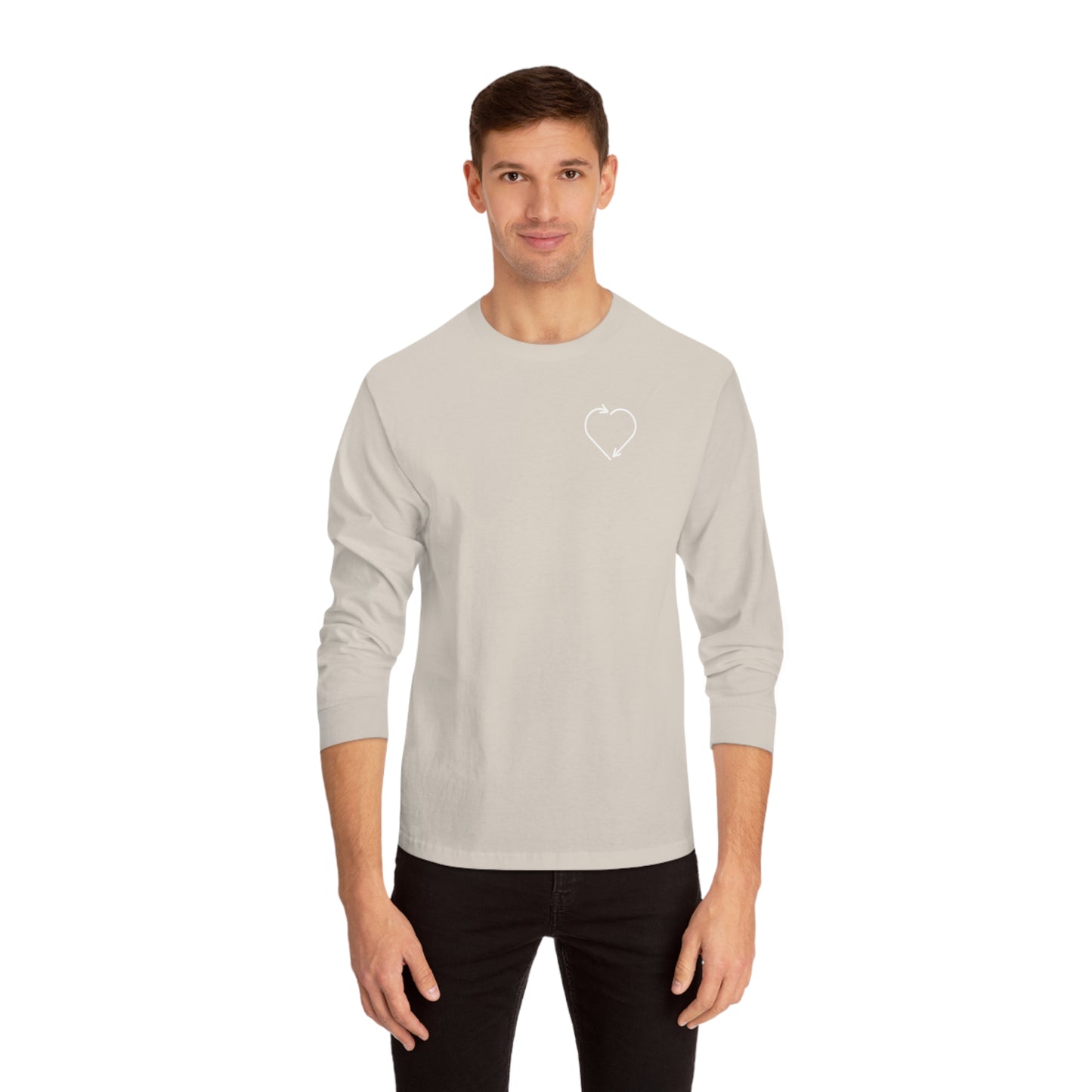 HUMAN BEING - Unisex Classic Long Sleeve T-Shirt - (Front Logo, Back Design)