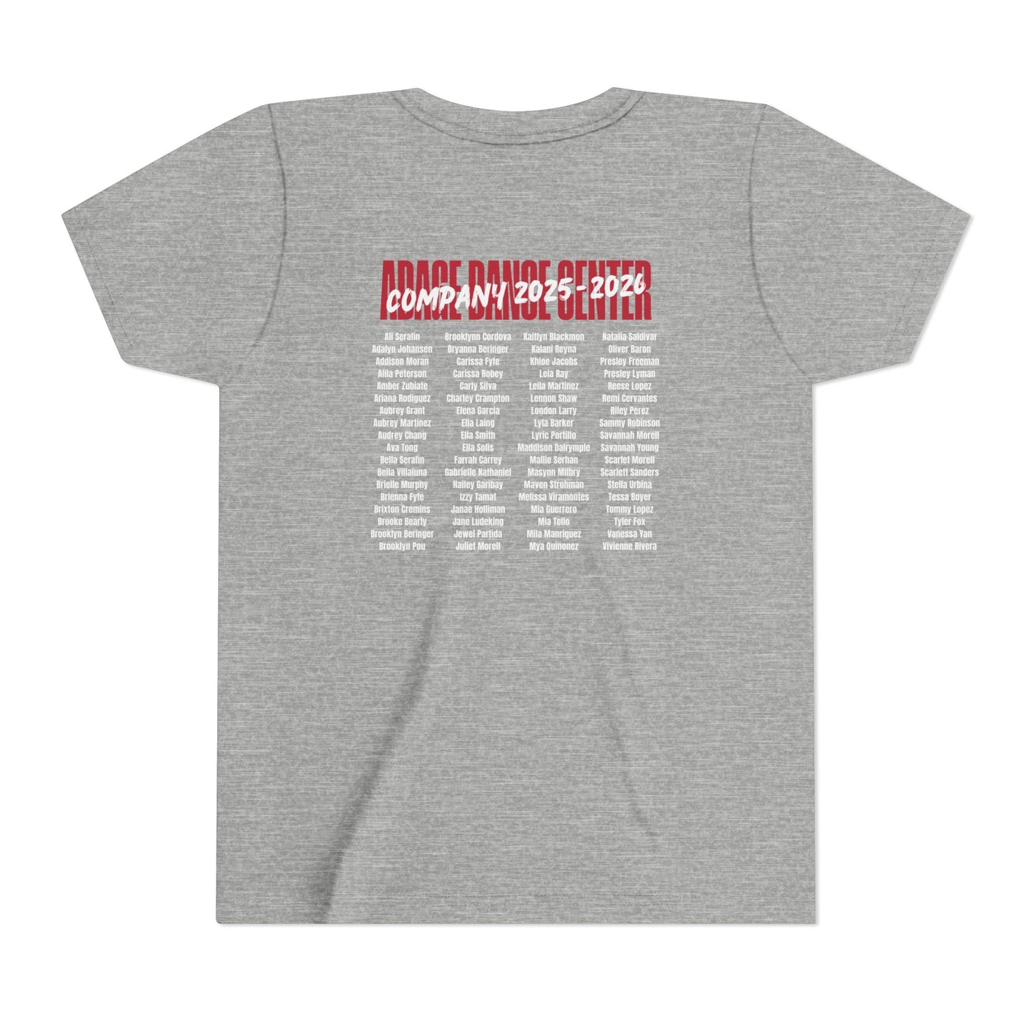 Adage Dance Center - Company 2025–2026 Team - Youth Bella + Canvas Tee