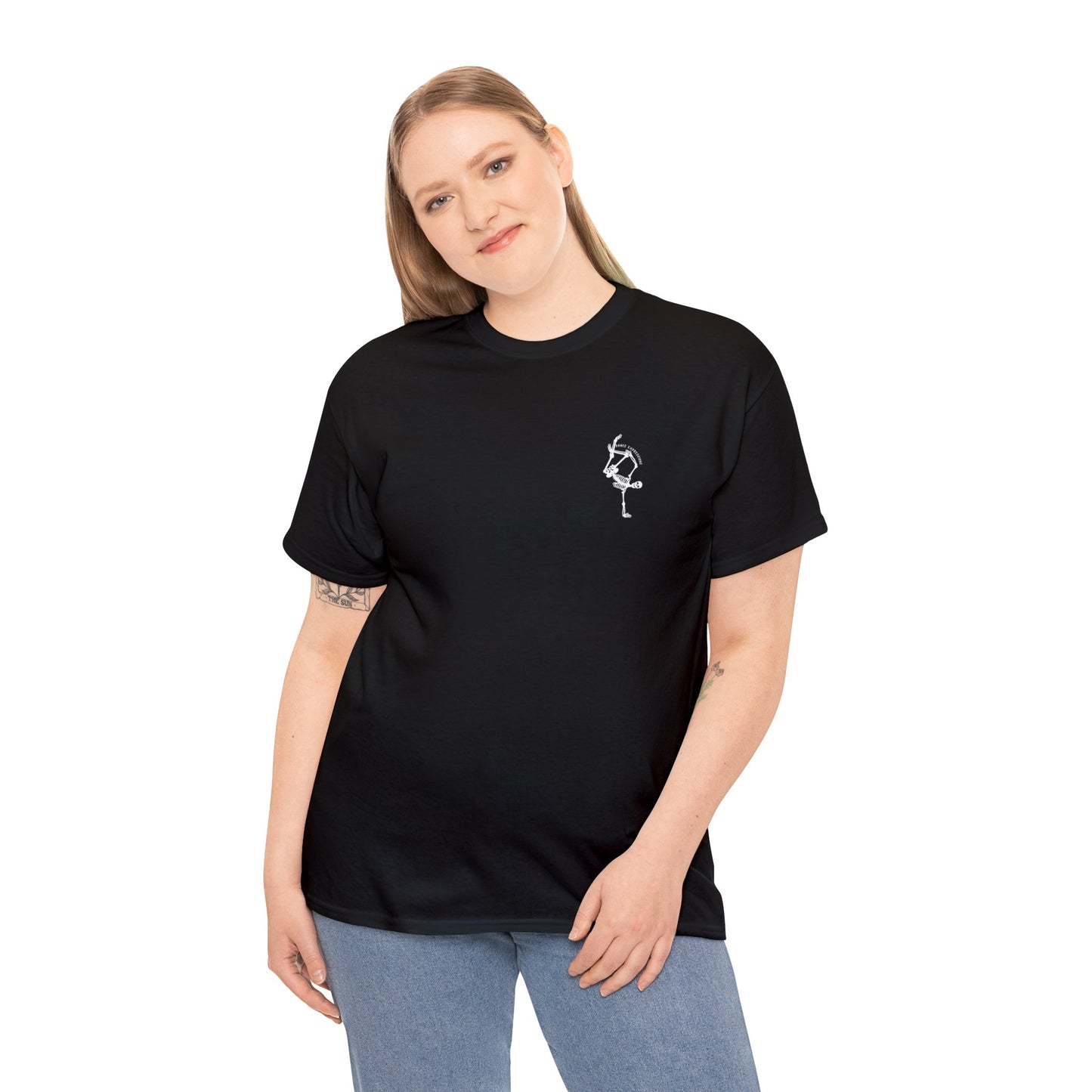 DE - Unisex Cotton Tee - Front Logo, Back Design