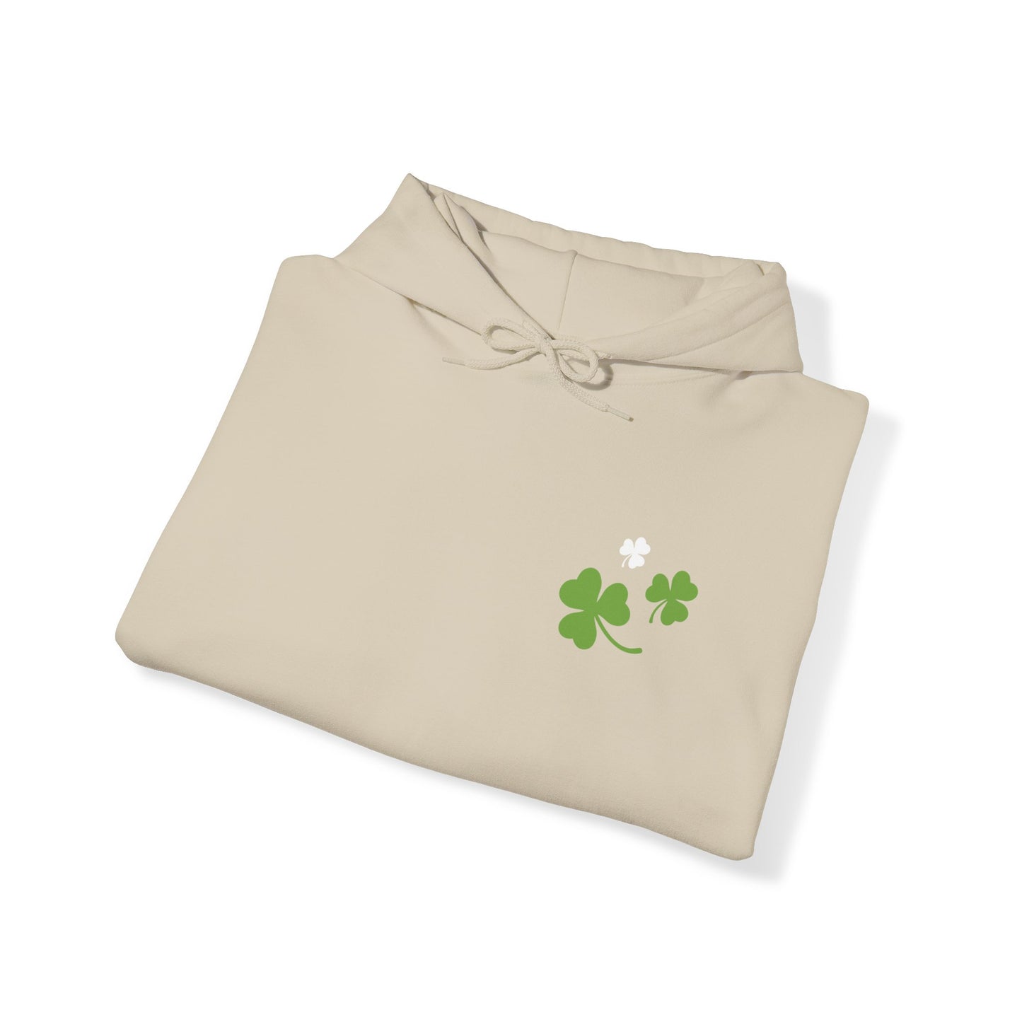 St. Patrick's Day - (RUNS SMALL) Unisex Hooded Sweatshirt - Front Logo, Back Design