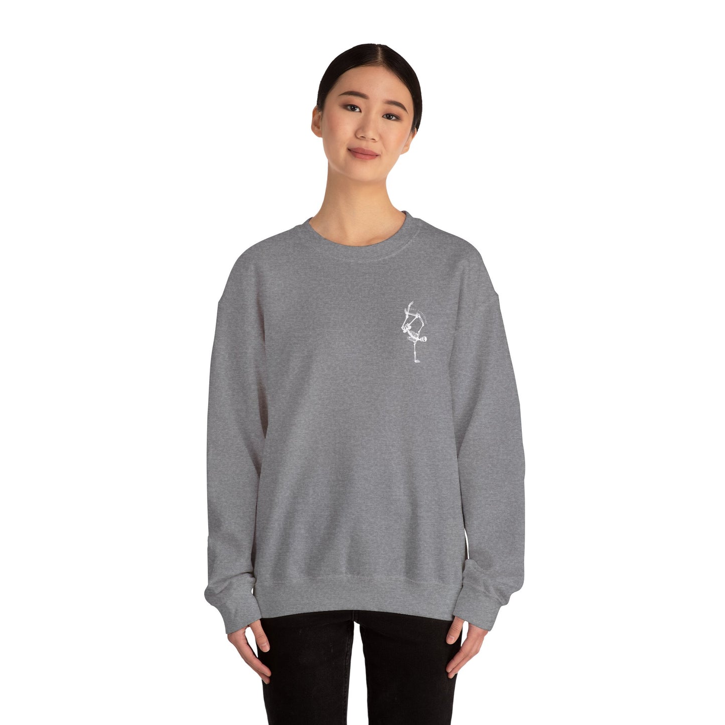 DE - Unisex Crewneck Sweatshirt - Front Logo, Back Design