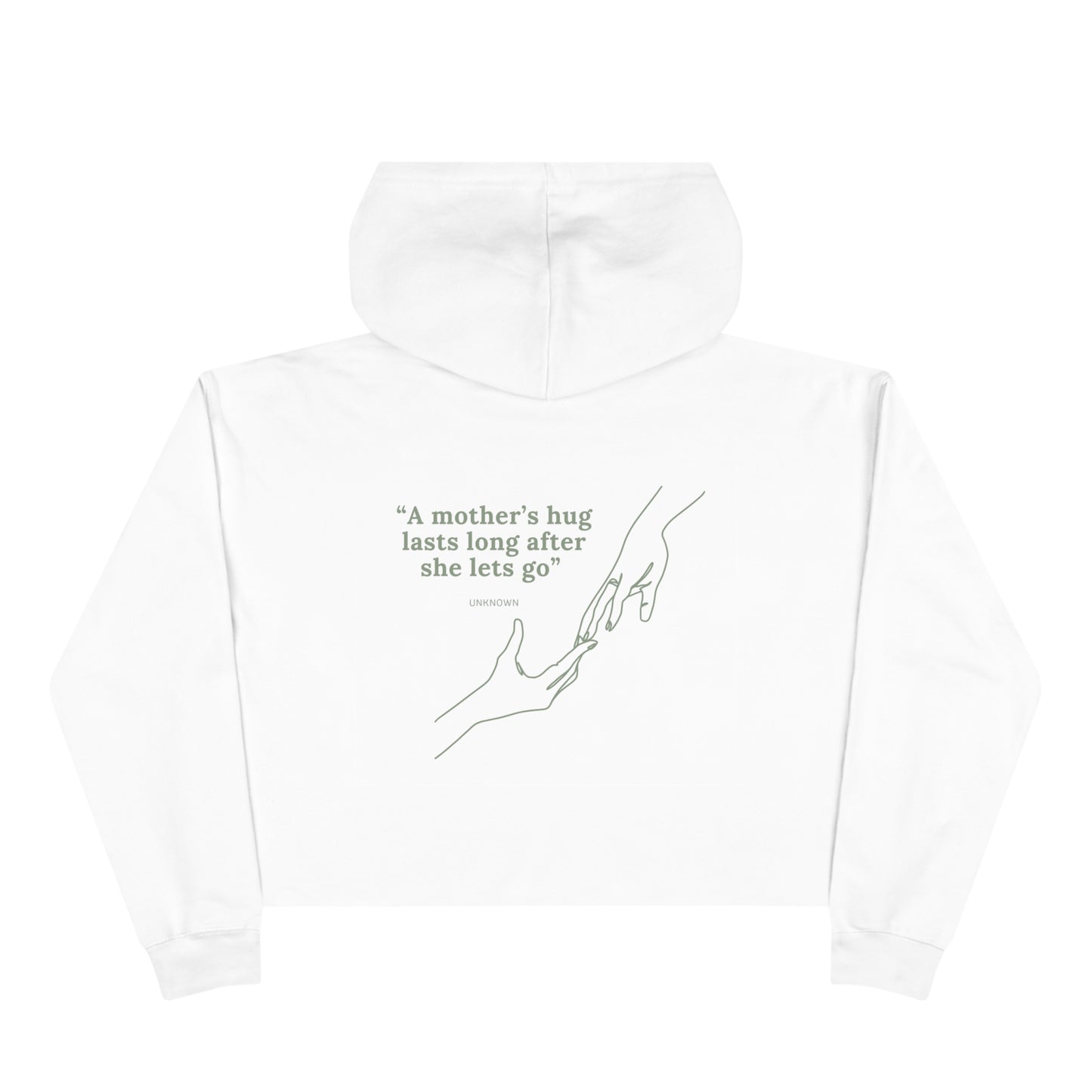 MOTHERS HUG - Crop Hoodie - (Front & Back Designs)