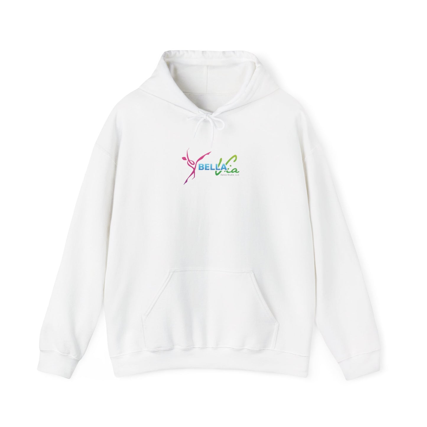 BellaVia - Unisex Hooded Sweatshirt (Front Logo, Back Design)