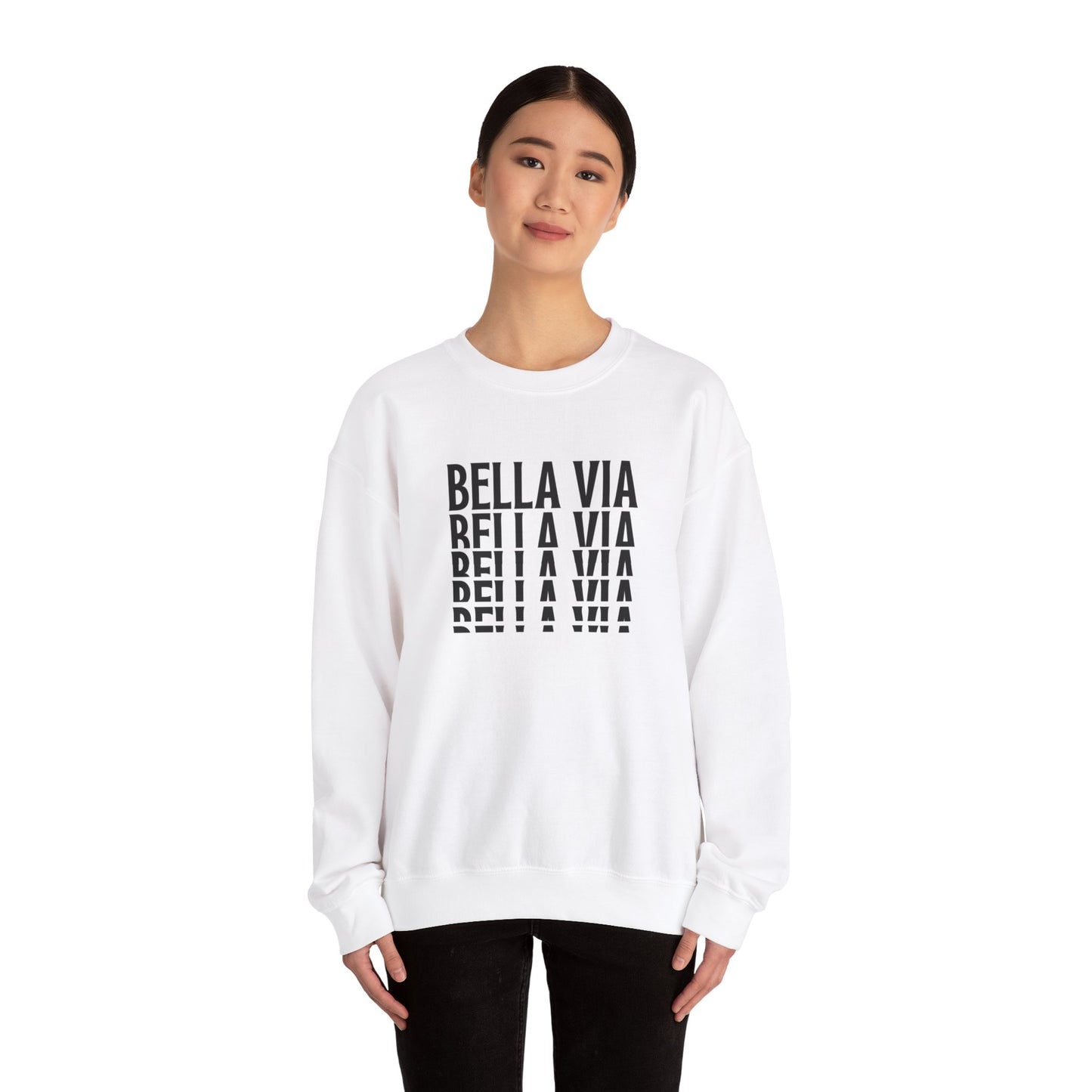 BellaVia - Unisex Crewneck Sweatshirt (Front Descending Design)