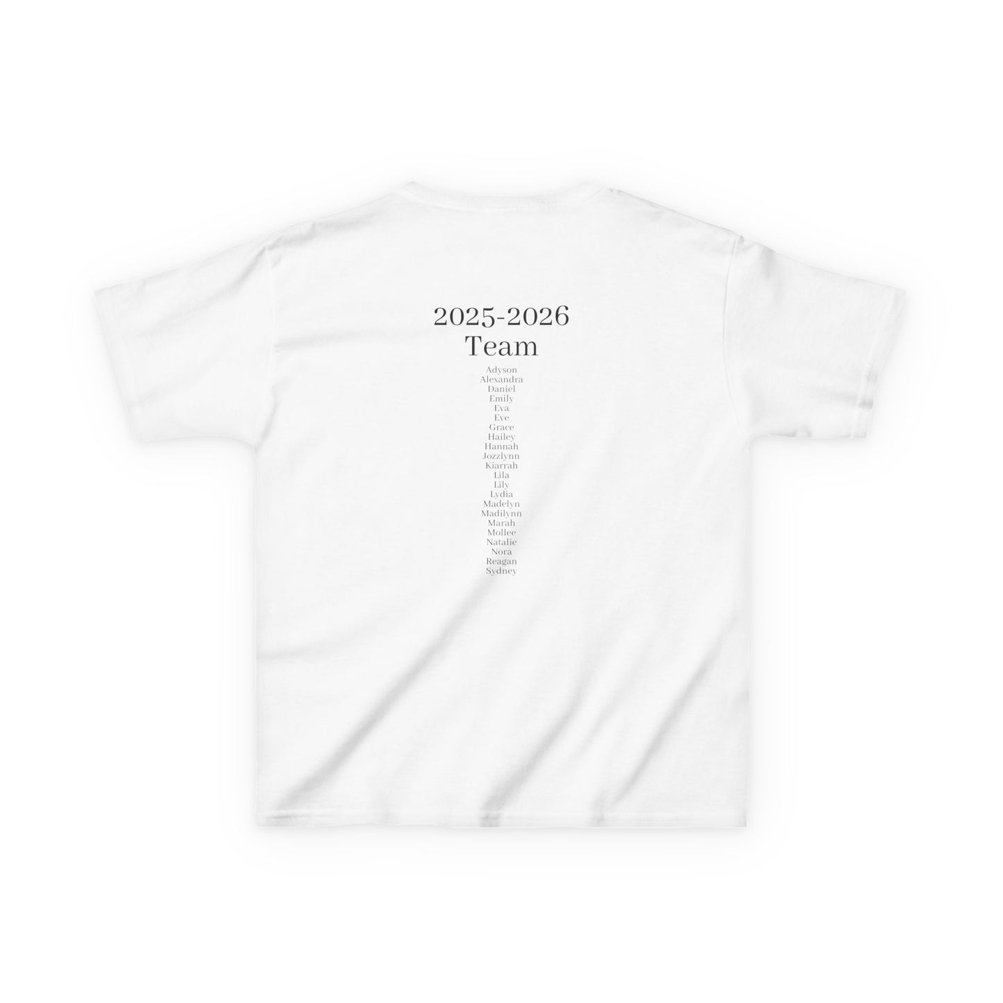 Dream Team Dance Company - Youth Cotton Tee | 2025-2026 Team Roster