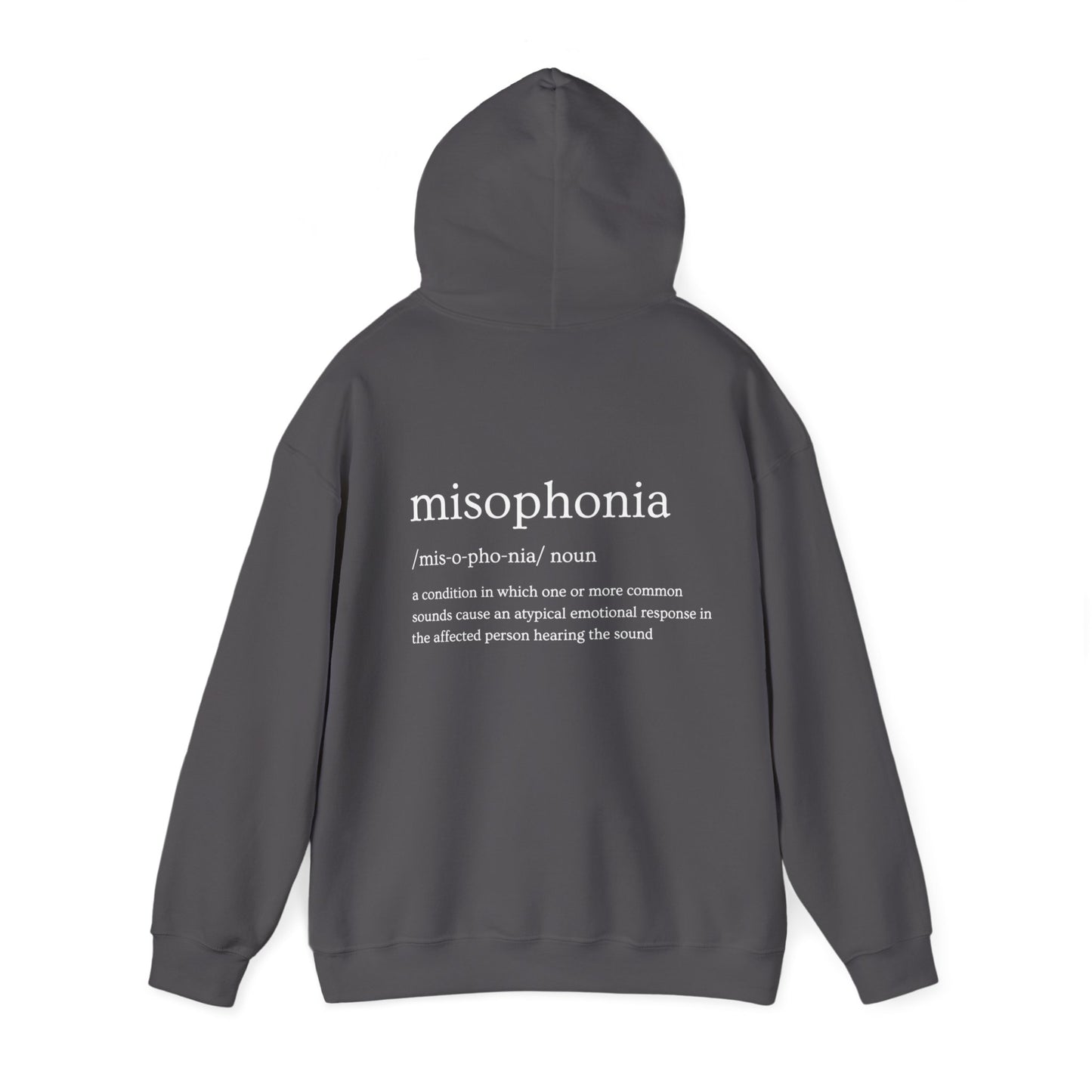 MISOPHONIA - Unisex Hooded Sweatshirt - (Logo Front, Back Design)