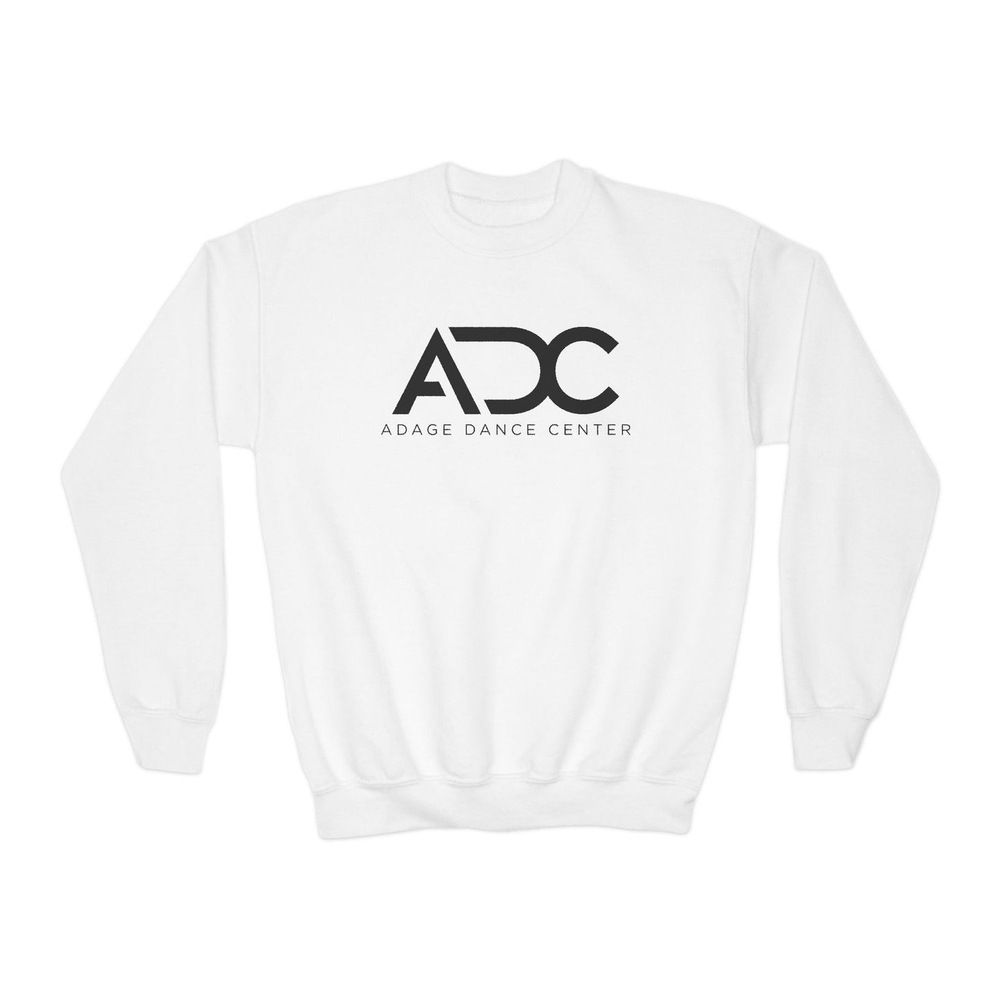 Adage Dance Center: Gildan Youth Crewneck Sweatshirt (Front Logo, Back Name)