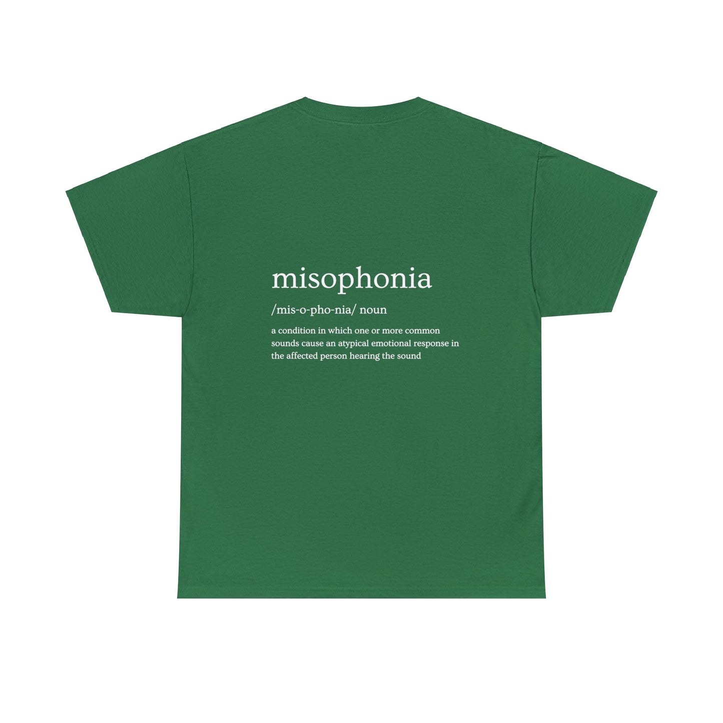 MISOPHONIA - Unisex Cotton Tee - (Front Logo, Back Design)