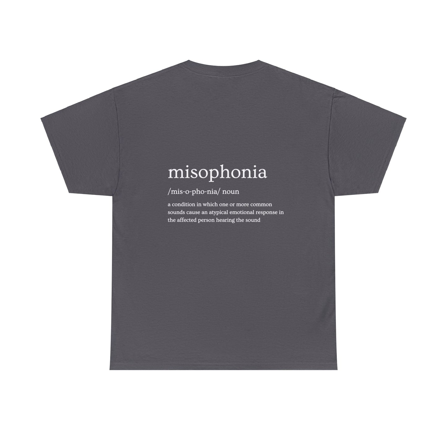 MISOPHONIA - Unisex Cotton Tee - (Front Logo, Back Design)