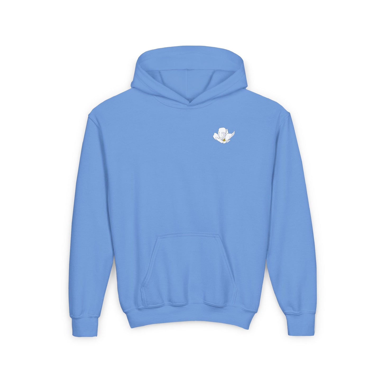 MDA - Youth Hooded Sweatshirt (Front Flower, Back Design)