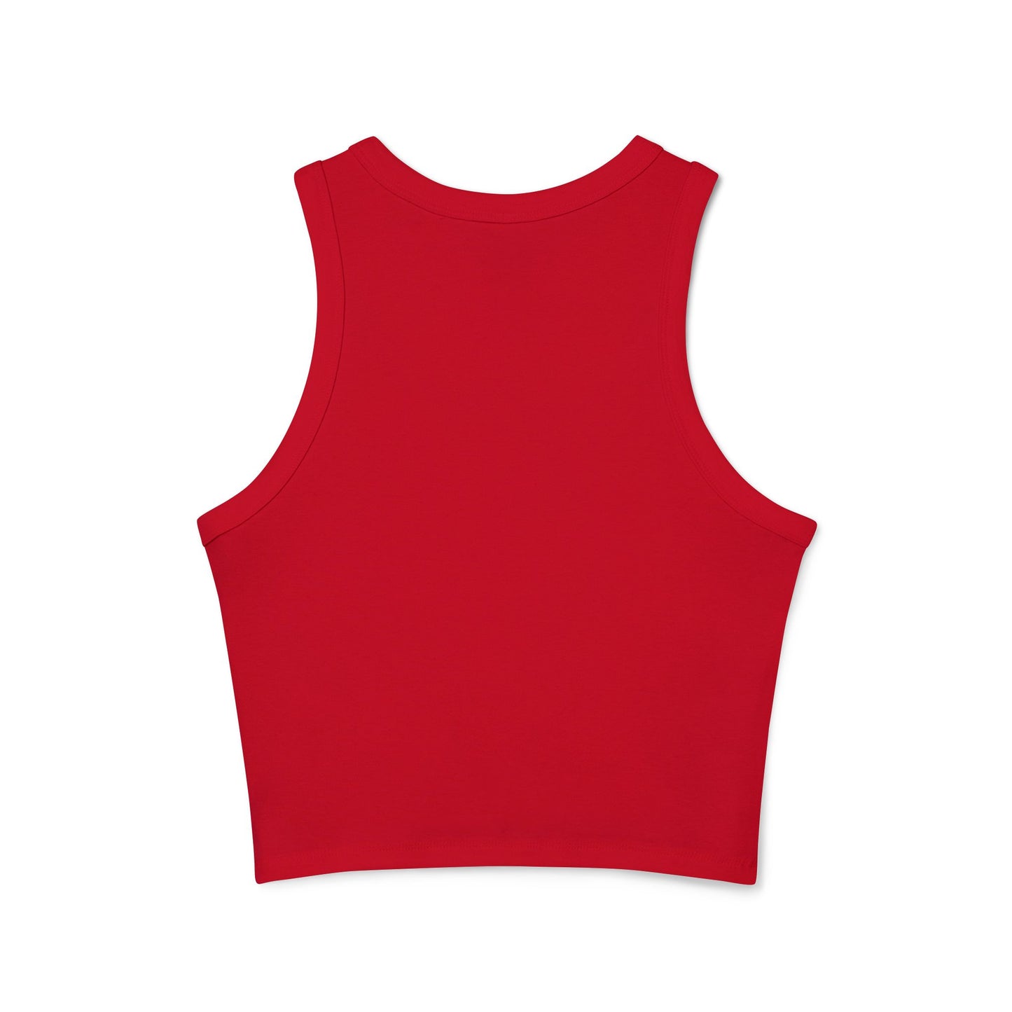 One Degree Hotter Micro Rib Racer Tank Top — "That doesn’t align with my archetype" Minimal Graphic Crop Tank