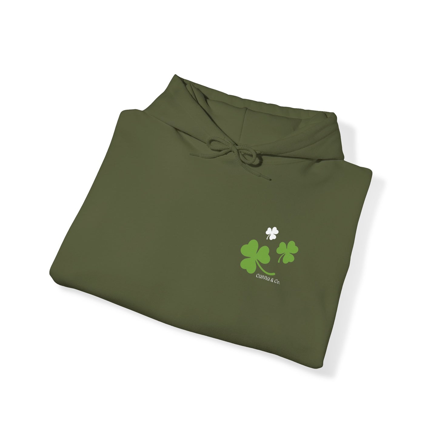 St. Patricks Day - Unisex Hooded Sweatshirt - (Front Logo, Back Design)