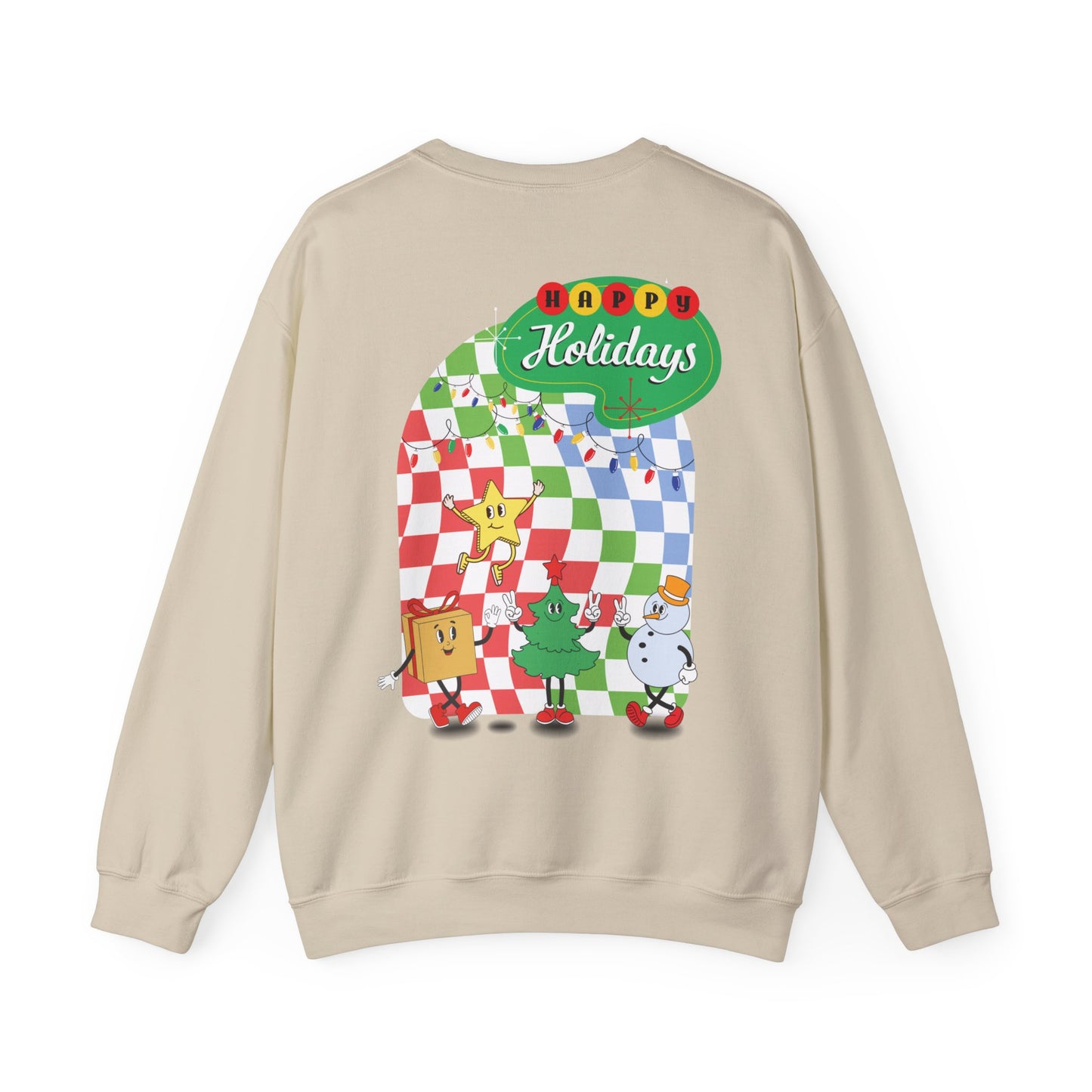 HAPPY HOLIDAYS - LIMITED EDITION - Unisex Crewneck Sweatshirt - (Front Logo, Back Design)