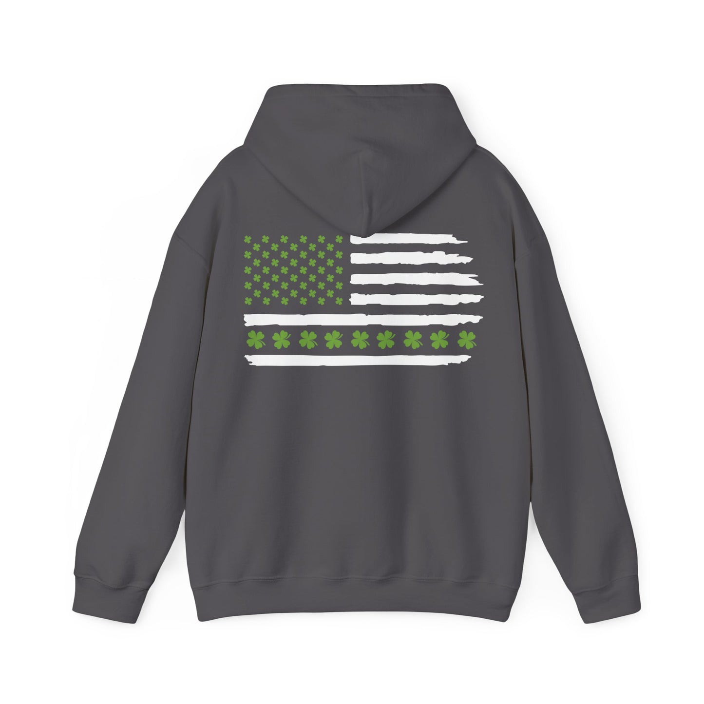 St. Patricks Day - Unisex Hooded Sweatshirt - (Front Logo, Back Design)