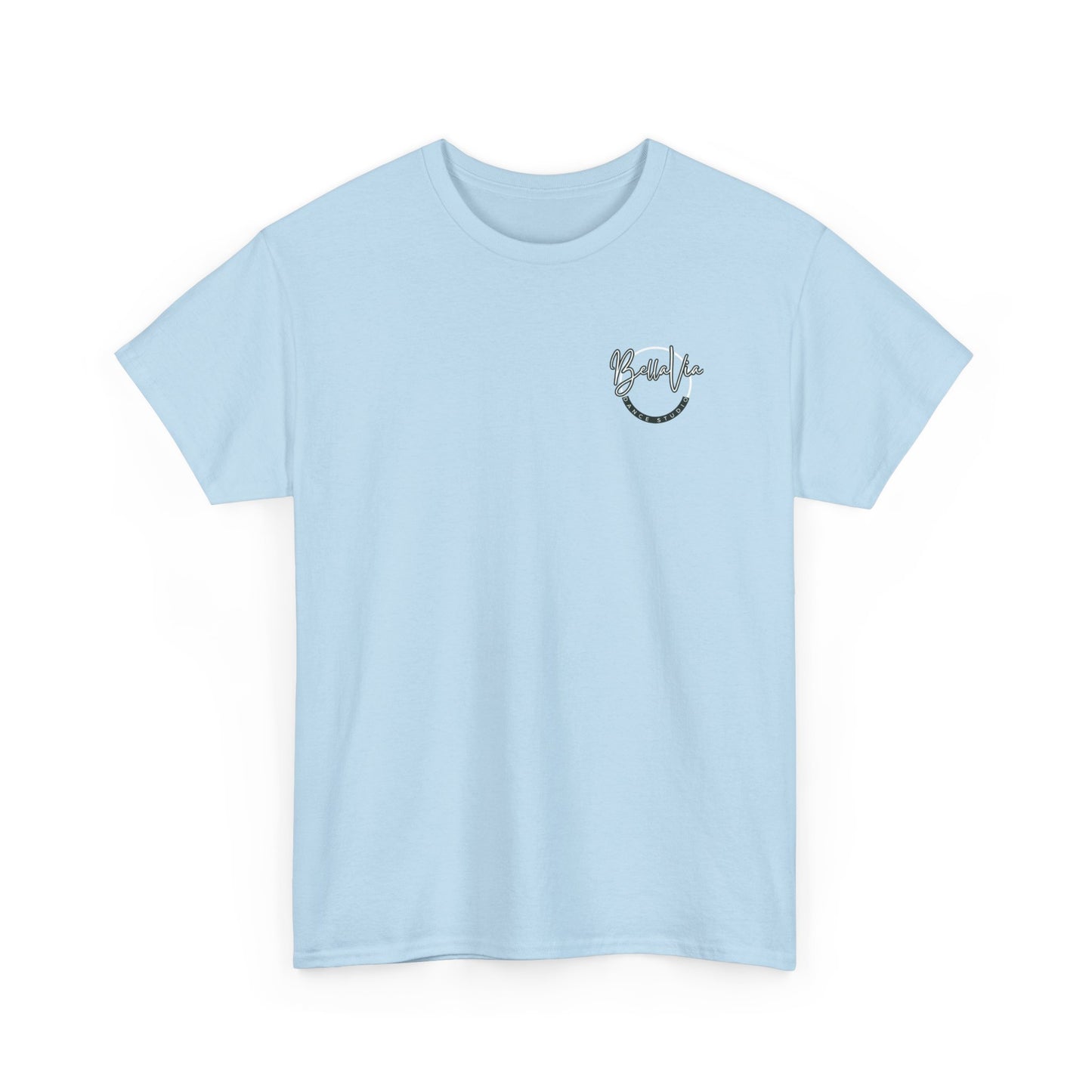 BellaVia - Unisex Cotton Tee (Front Logo, Back Design)