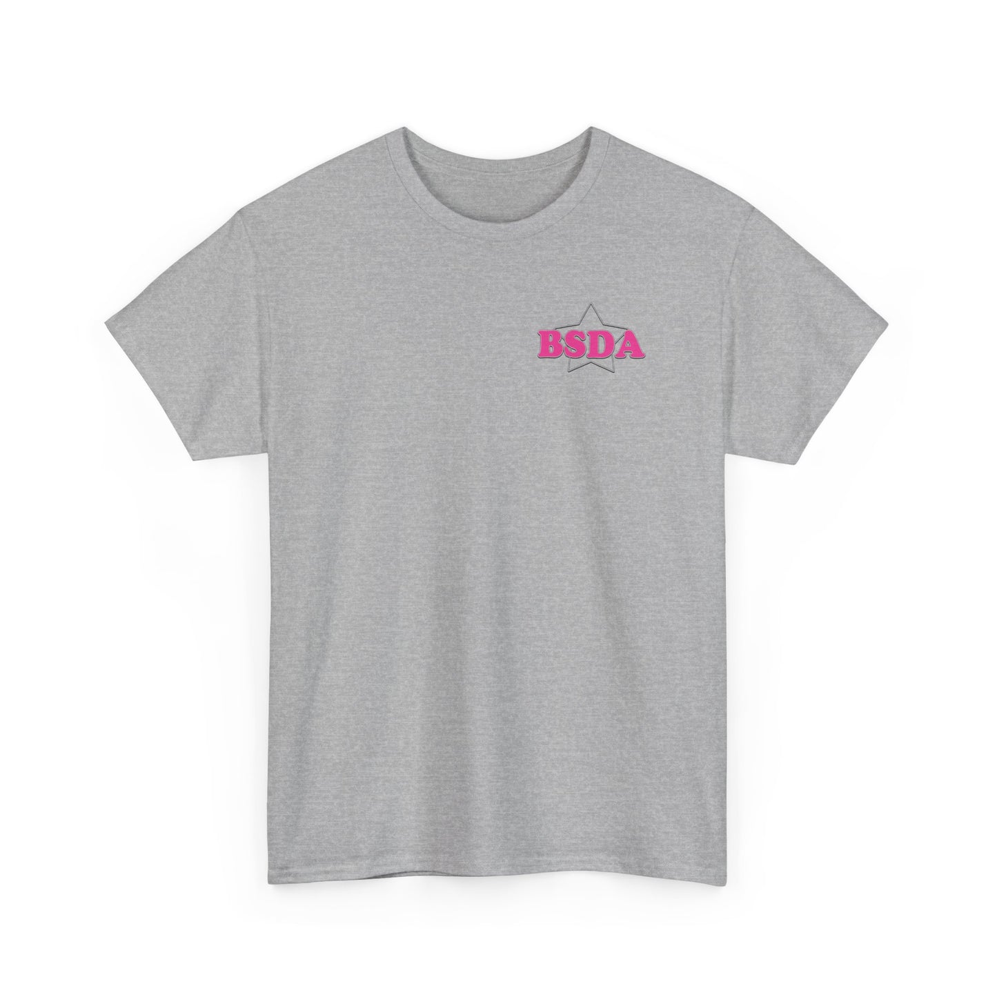 BSDA - Unisex Heavy Cotton Tee (Front OG Logo, Back Dance Dad)