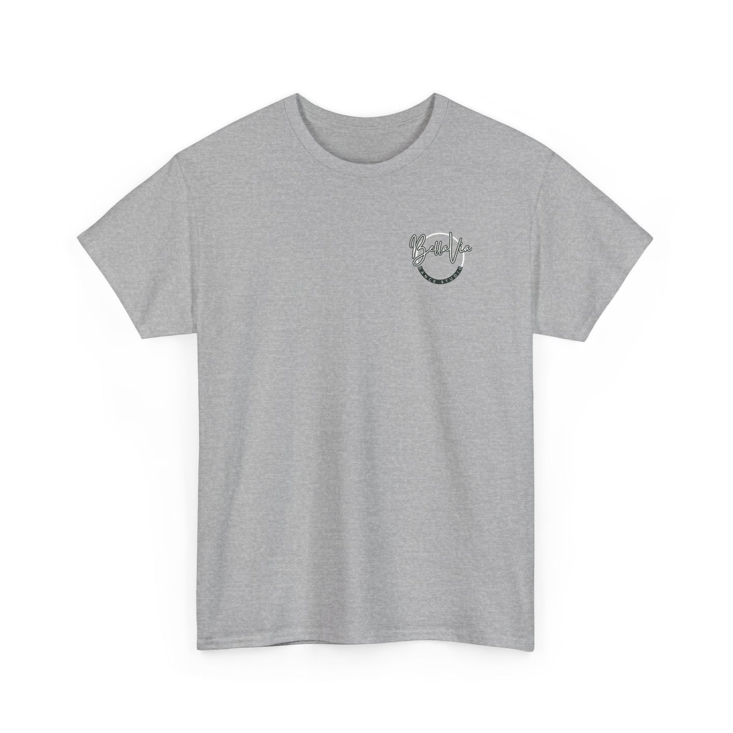 BellaVia - Unisex Cotton Tee (Front Logo, Back Design)