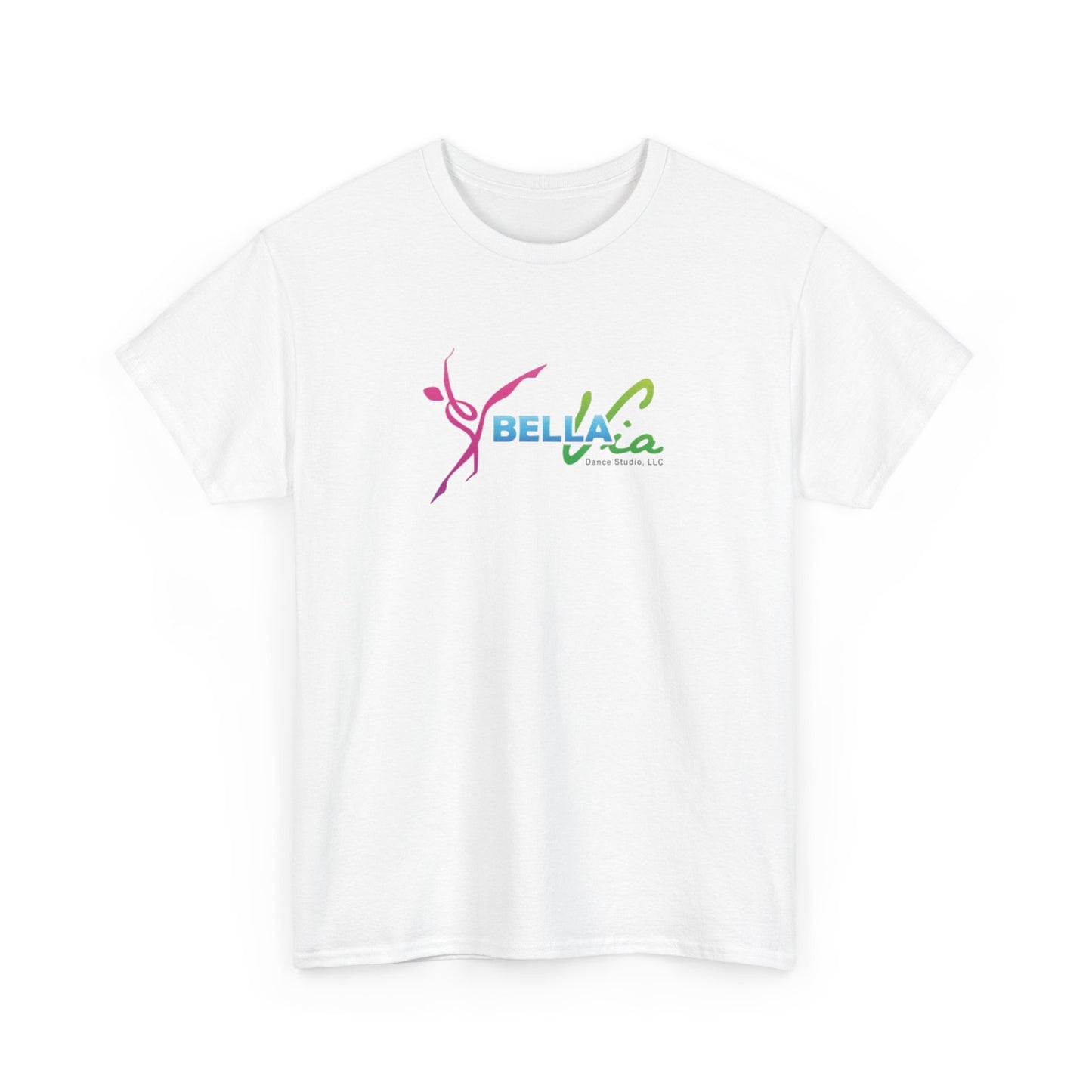 BellaVia - Unisex Cotton Tee (Front Logo, Back Design)