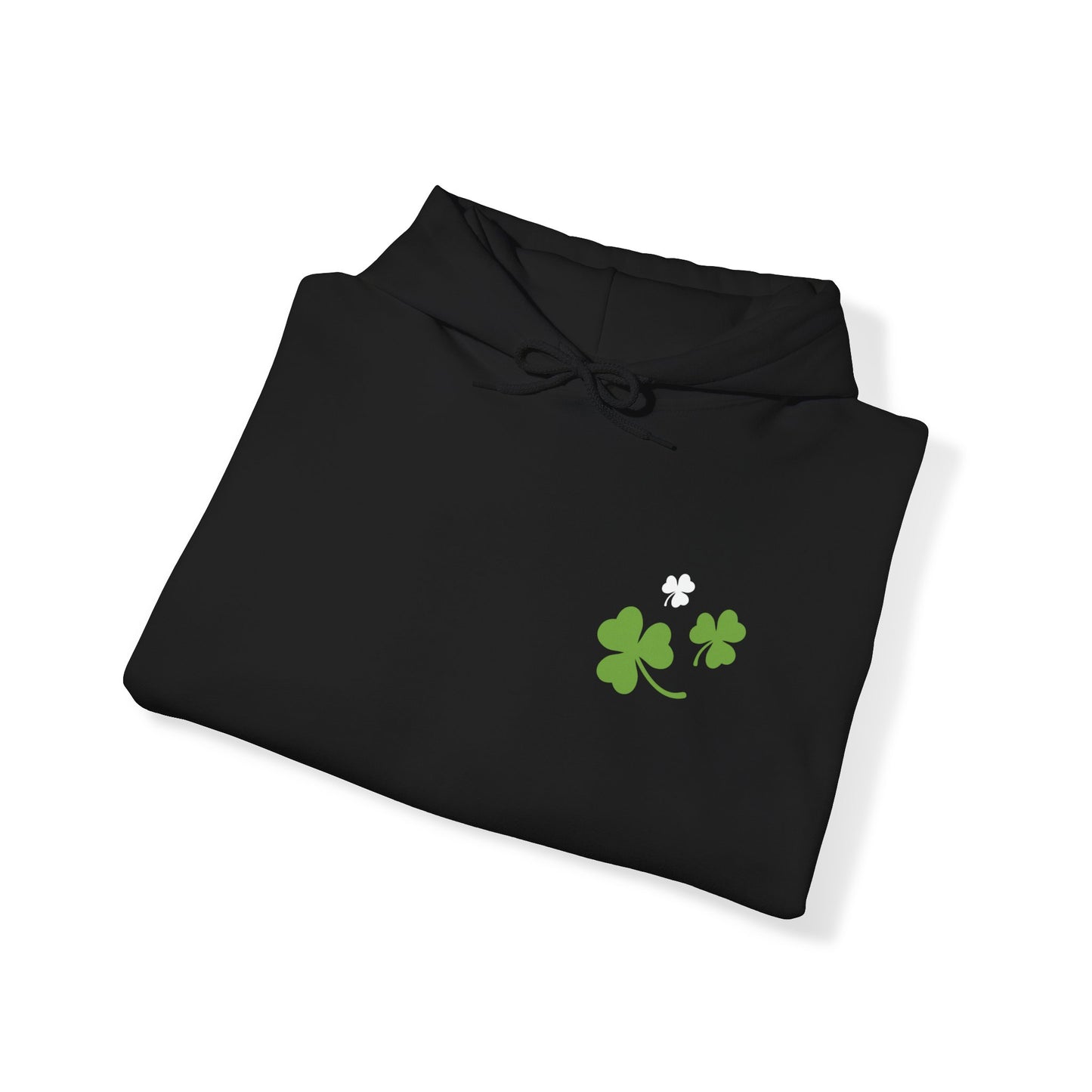 St. Patrick's Day - (RUNS SMALL) Unisex Hooded Sweatshirt - Front Logo, Back Design