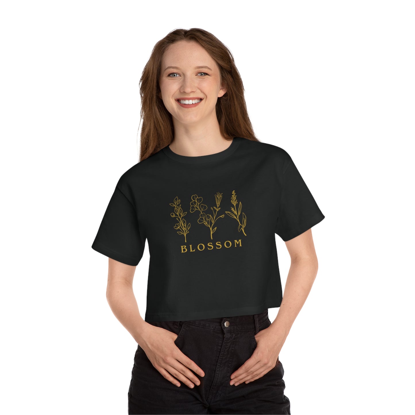 Blossom - Champion Women's Cropped T-Shirt - (Front Design)