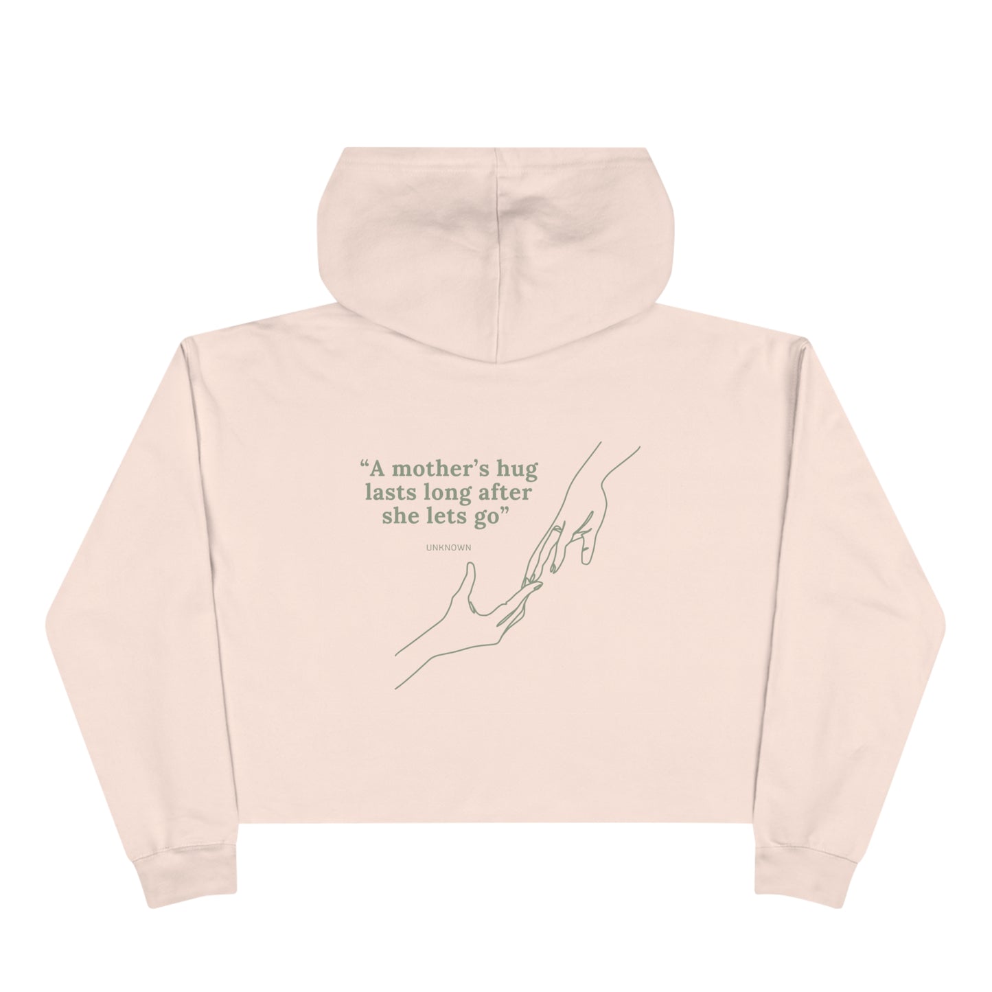 MOTHERS HUG - Crop Hoodie - (Front & Back Designs)