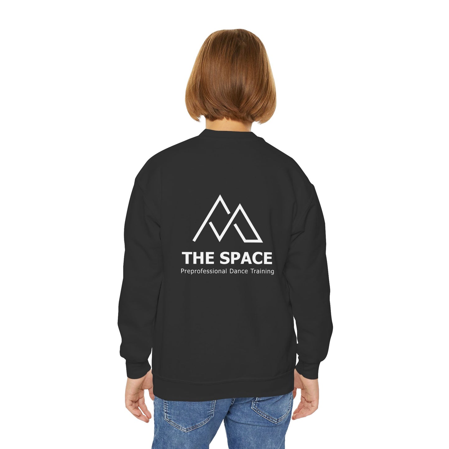 The Space - CUSTOM Youth Crewneck (Front Name, Back Studio) Read Description Below