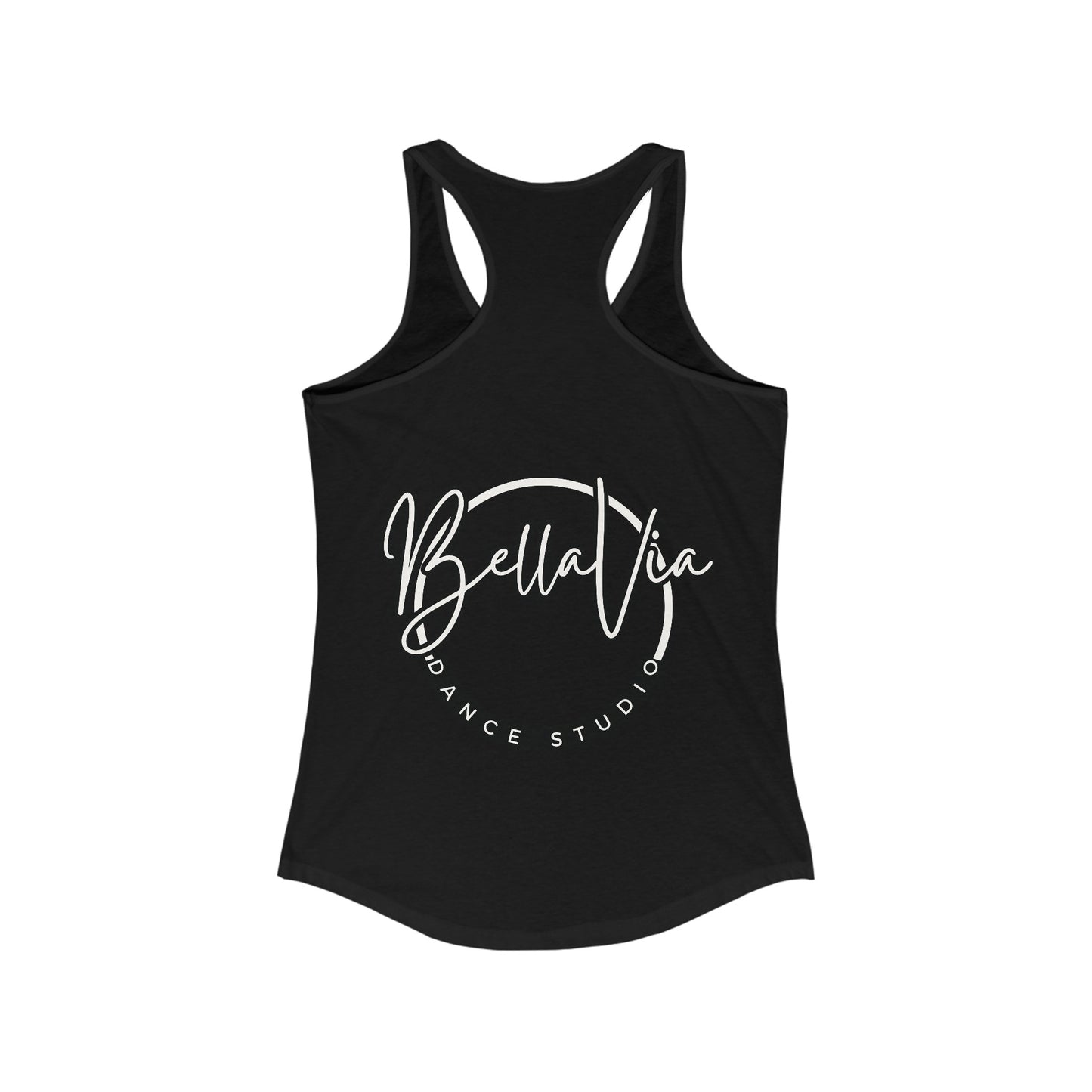 BellaVia - Youth Racerback Tank (Front Logo, Back Design)