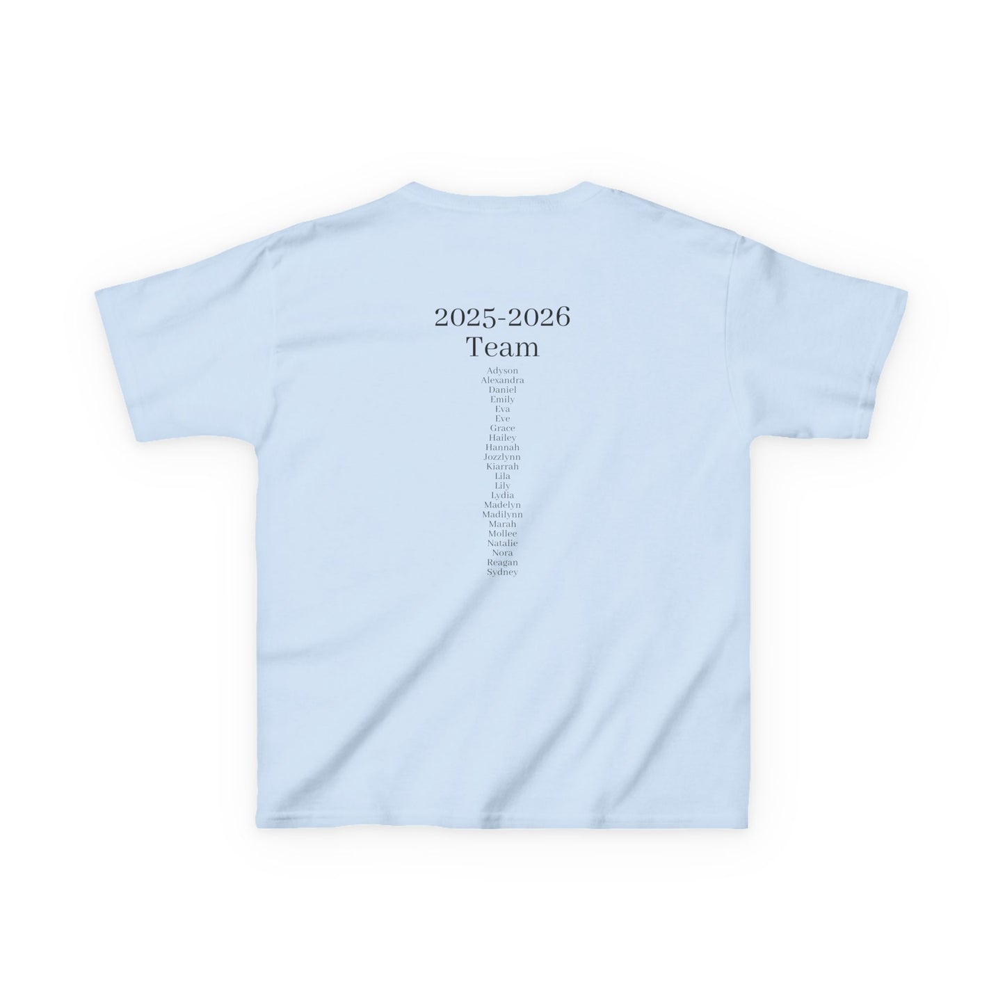 Dream Team Dance Company - Youth Cotton Tee | 2025-2026 Team Roster