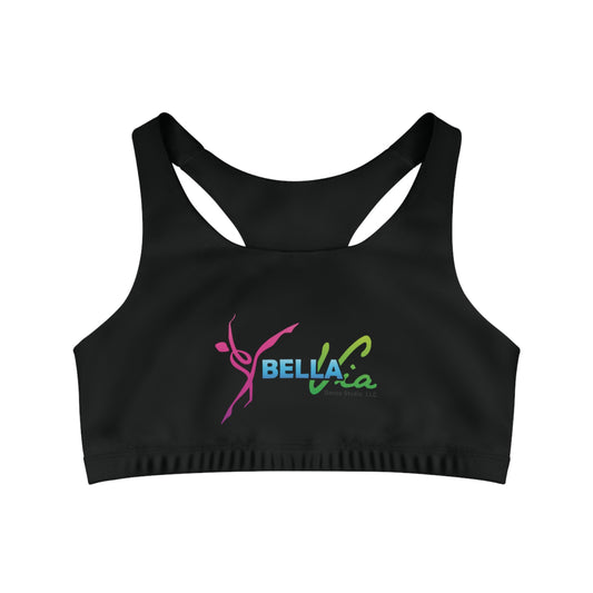 BellaVia - Women's Seamless Sports Bra (Front Logo)