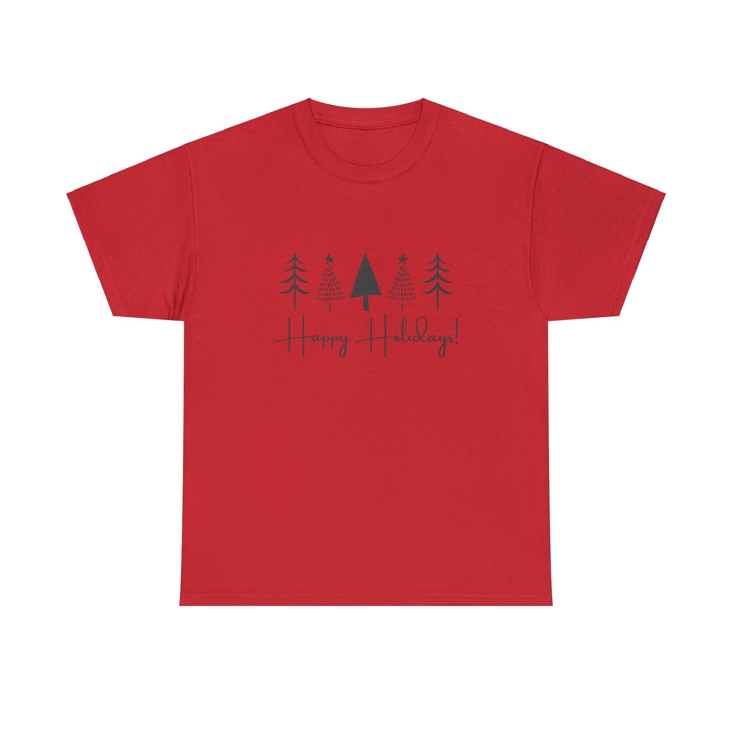 HAPPY HOLIDAYS - Unisex Cotton Tee - (Front Design)