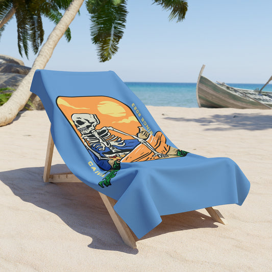 Spooky Summer Beach Towel - Light Blue