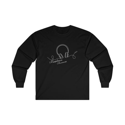 Misophonia - Unisex Cotton Long Sleeve Tee-  (Front Design)