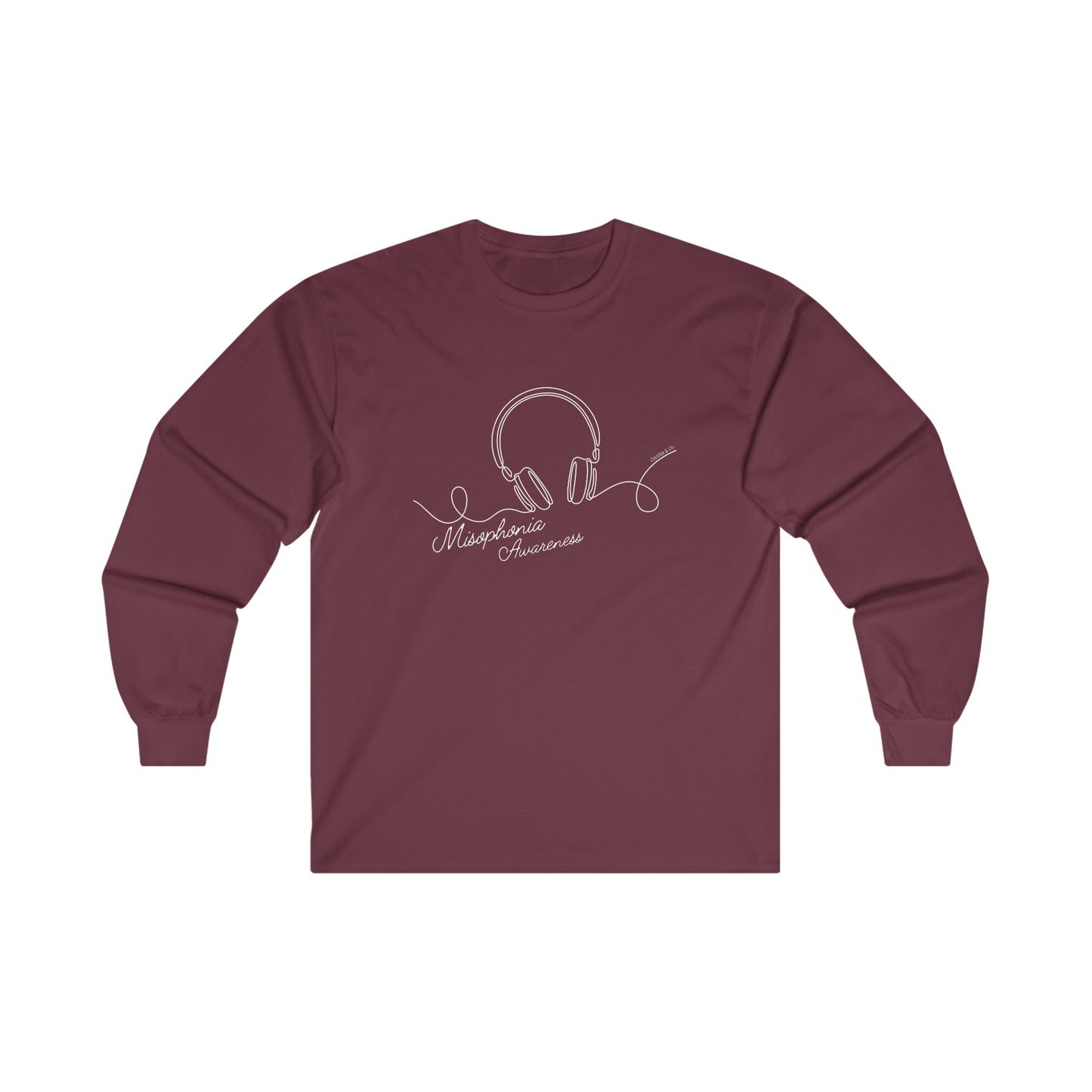 Misophonia - Unisex Cotton Long Sleeve Tee-  (Front Design)