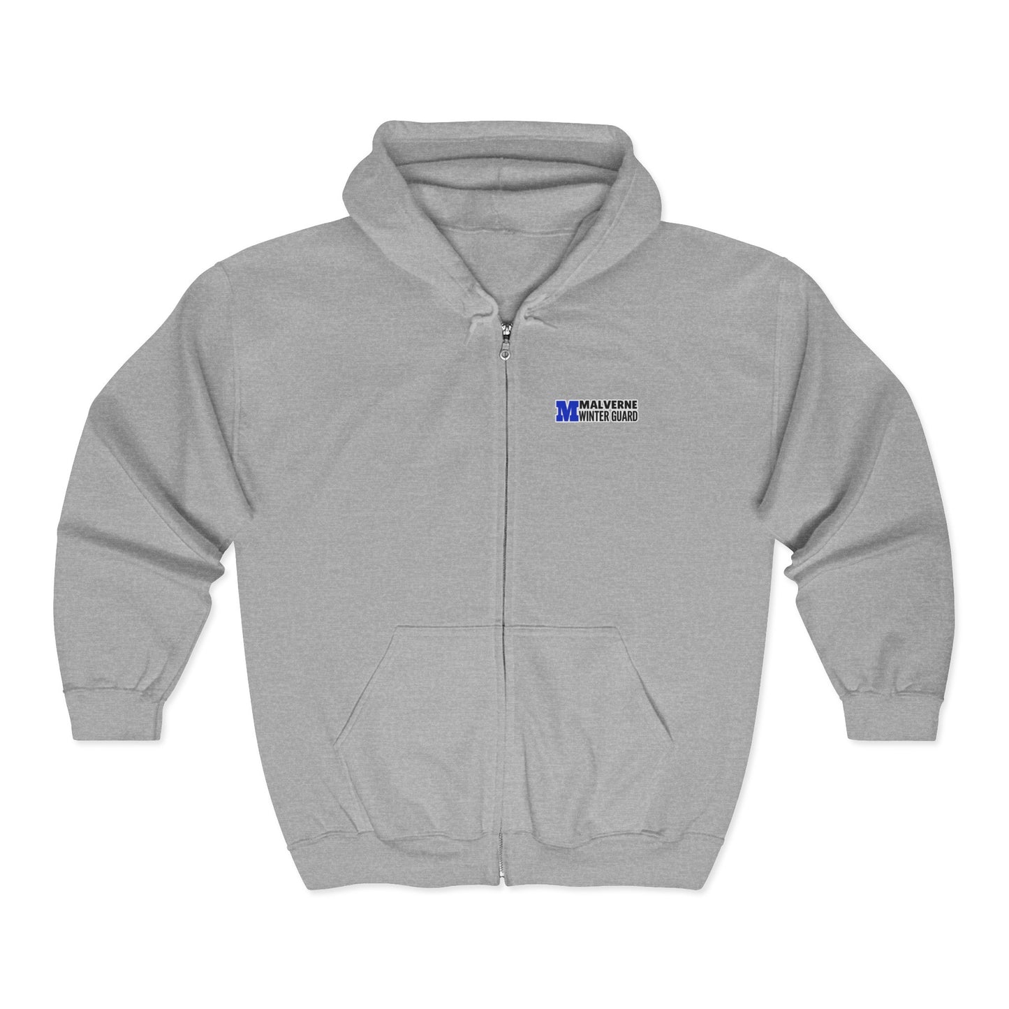 Malverne Winter Guard - CUSTOM Full Zip Hoodie (Read Description Below)