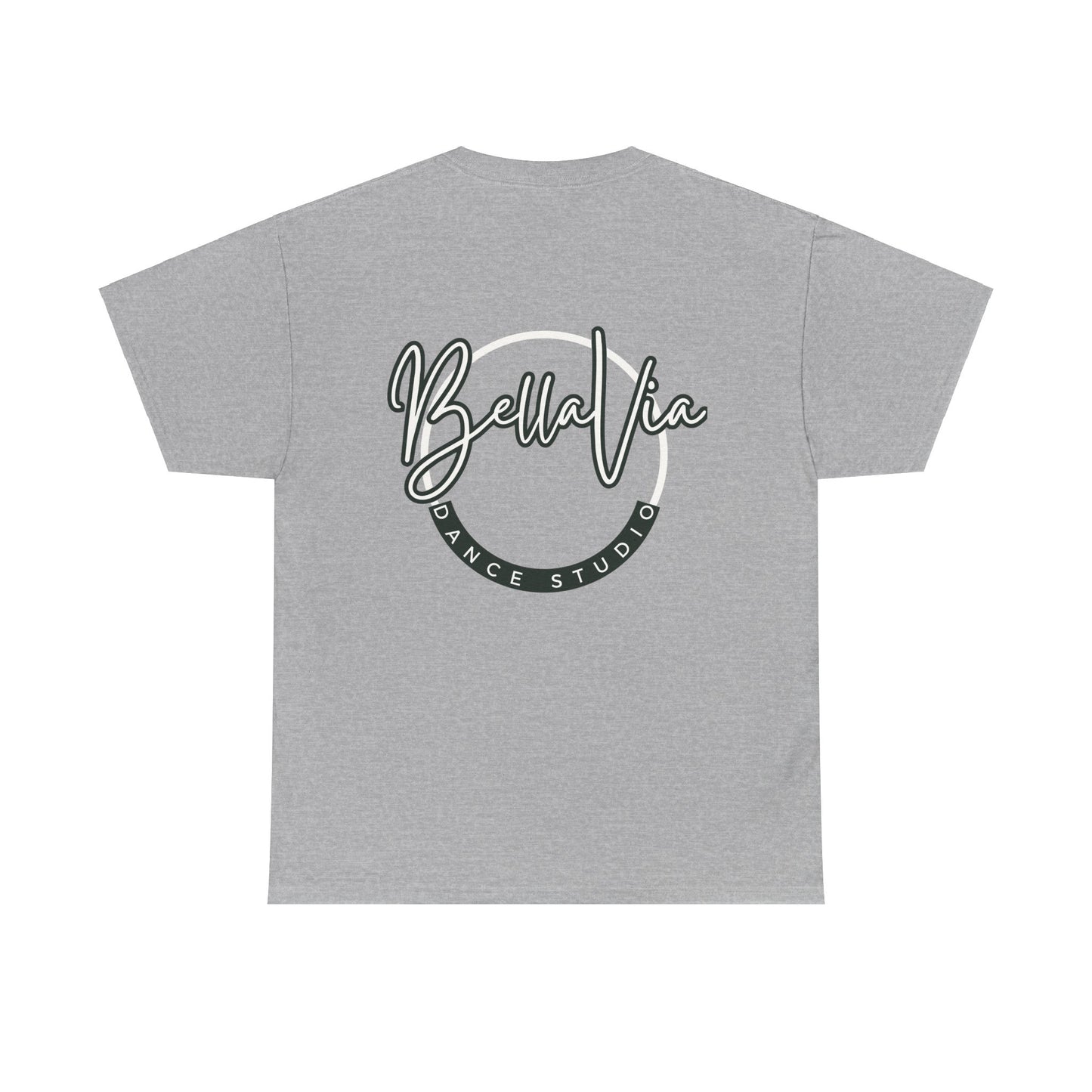 BellaVia - Unisex Cotton Tee (Front Logo, Back Design)