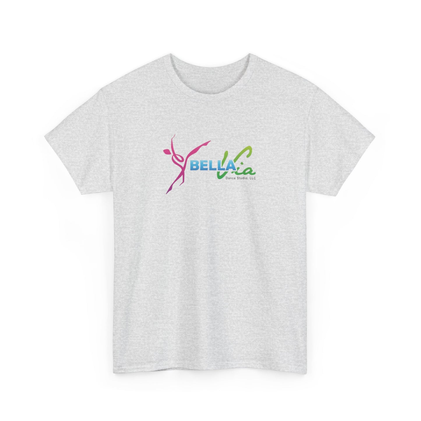 BellaVia - Unisex Cotton Tee (Front Logo, Back Design)